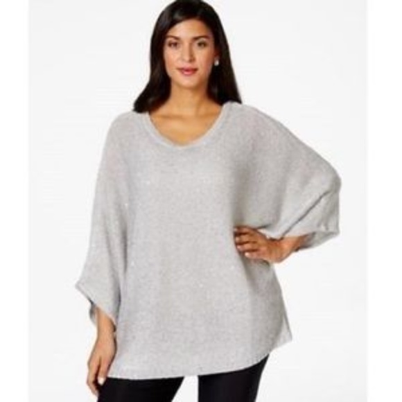 Melissa McCarthy Seven7 Sweaters - NWT Melissa McCarthy Seven7 Silver Sequin Sweater